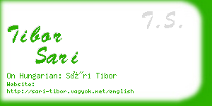 tibor sari business card